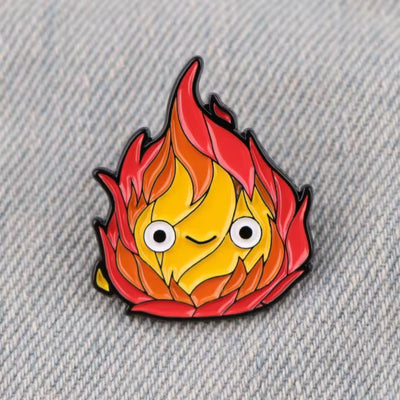 Broche / Pin Calcifer (Llamita) - Studios Ghibli