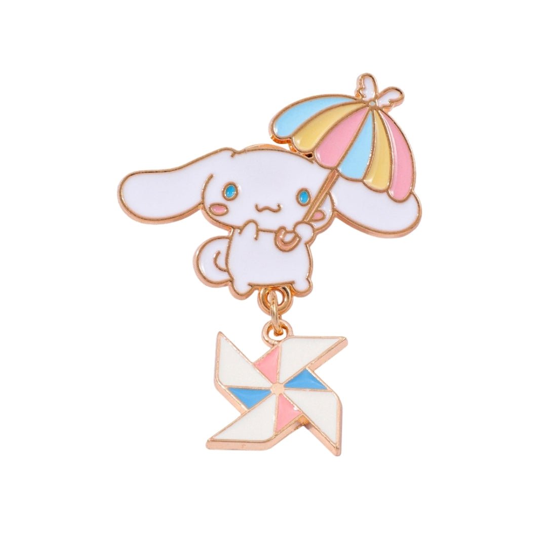 Broche / Pin Cinnamoroll Con Colgante - Sanrio