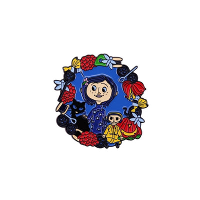 Broche / Pin Coraline Con Gato Y Muñeca - Coraline