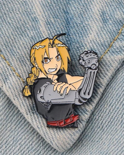 Broche / Pin Edward Elric Con Brazo Mecanico - Fulletall Alchemist