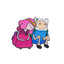 Broche / Pin Finn Y Princesa Chicle (Sentados) - Hora De Aventura