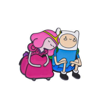 Broche / Pin Finn Y Princesa Chicle (Sentados) - Hora De Aventura