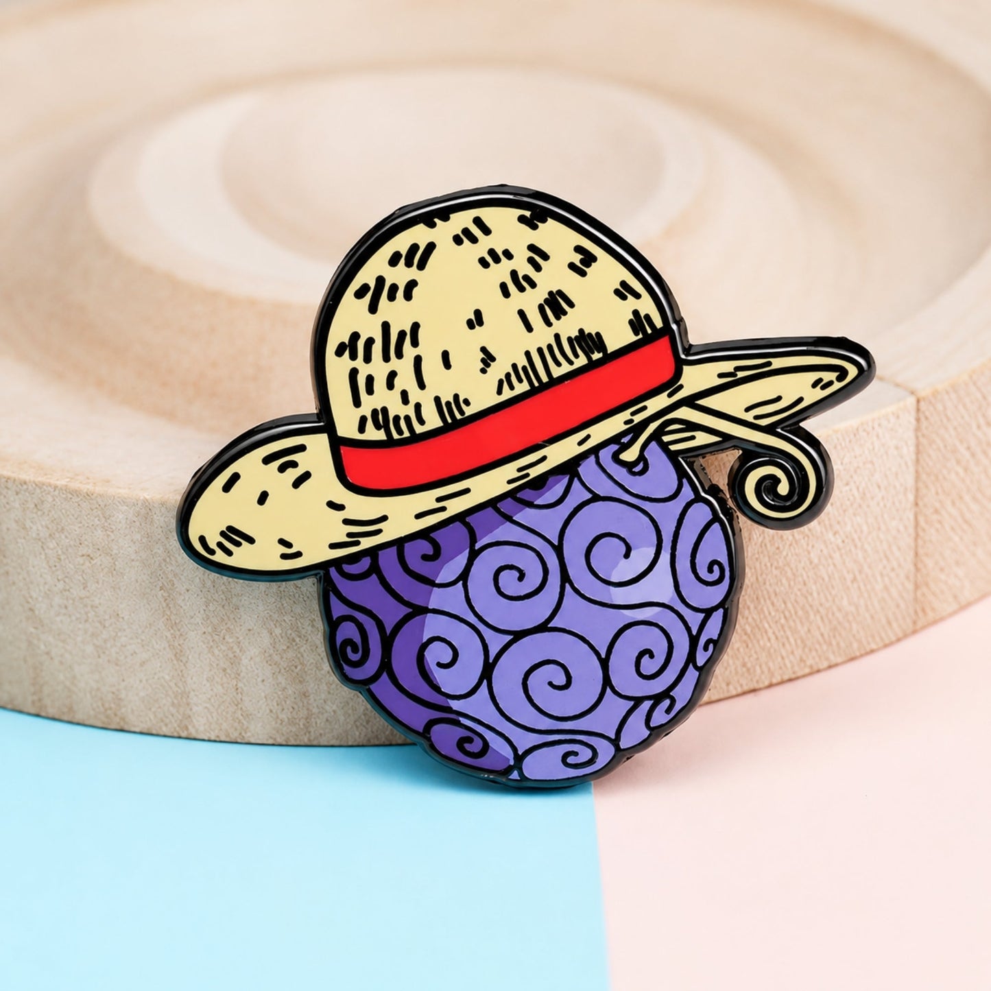Broche / Pin Fruta Gomu Gomu Con Sombrero Luffy - One Piece