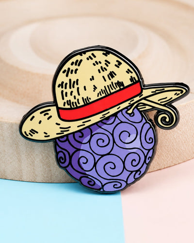 Broche / Pin Fruta Gomu Gomu Con Sombrero Luffy - One Piece
