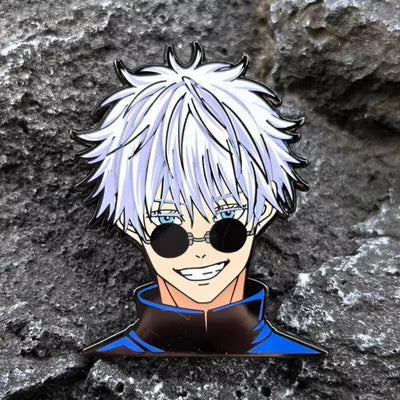Broche / Pin Gojo Lentes Sonriente - Jujutsu Kaisen