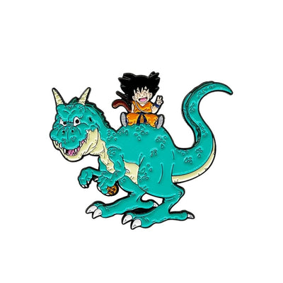 Broche / Pin Goku En Dinosaurio - Dragon Ball Z