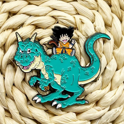 Broche / Pin Goku En Dinosaurio - Dragon Ball Z