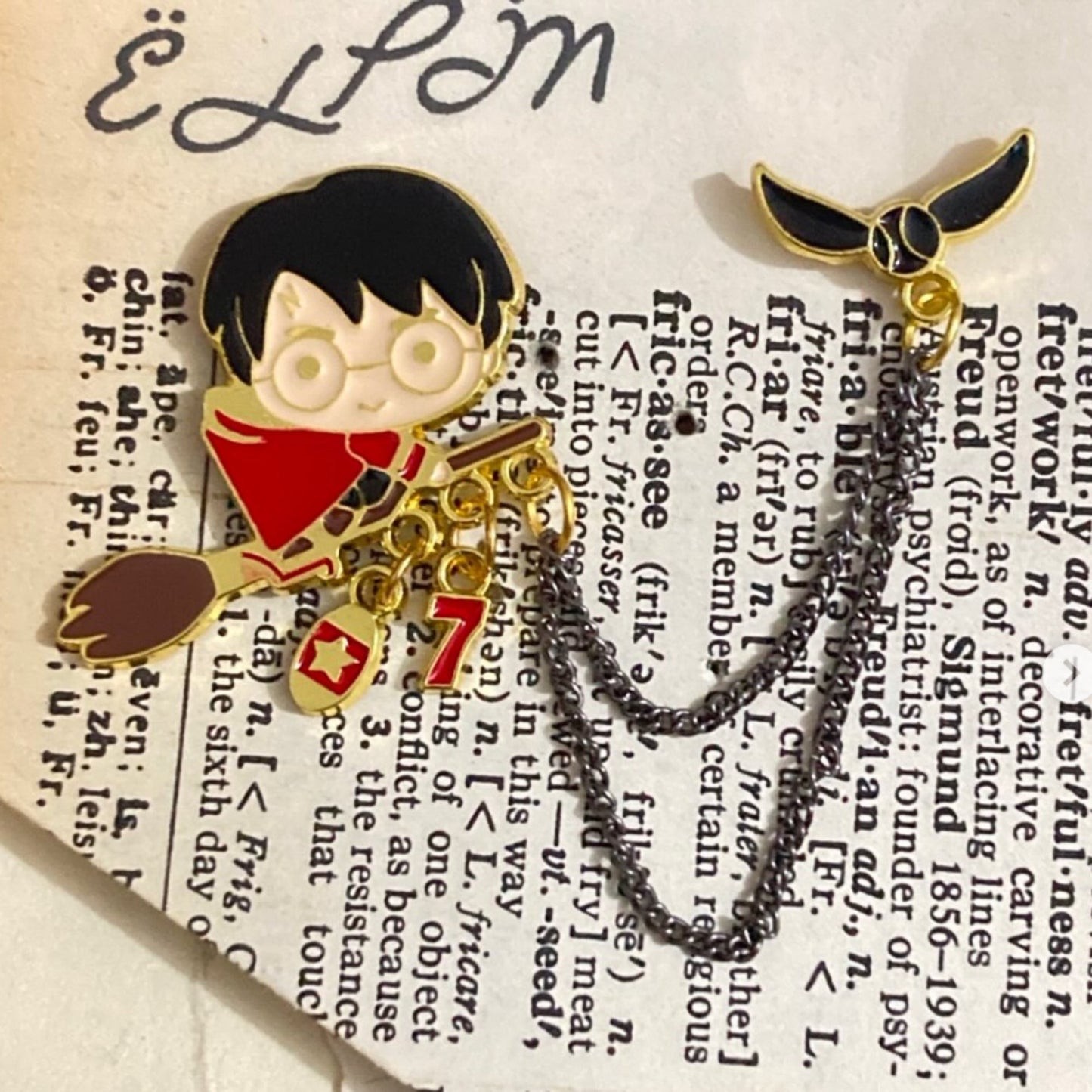 Broche / Pin Harry Potter Con Cadena - Harry Potter