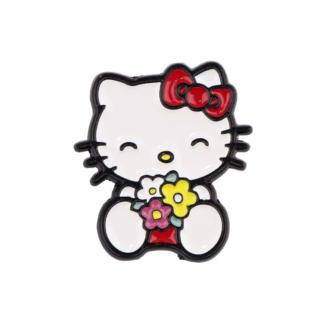 Broche / Pin Hello Kitty Con Flores - Sanrio