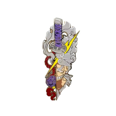 Broche / Pin Luffy Gear Five, Katana Y Fruta Gomu Gomu - One Piece