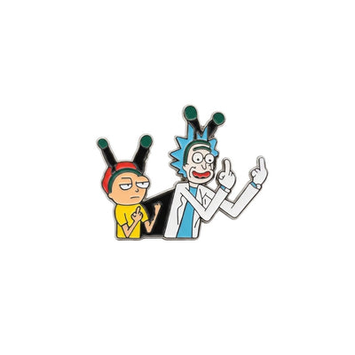 Broche / Pin Rick And Morty Con Dedo Medio - Rick And Morty