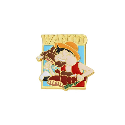 Broche / Pin Wanted Luffy Comiendo - One Piece
