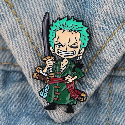 Broche / Pin Zoro Sonriente Con Katana - One Piece