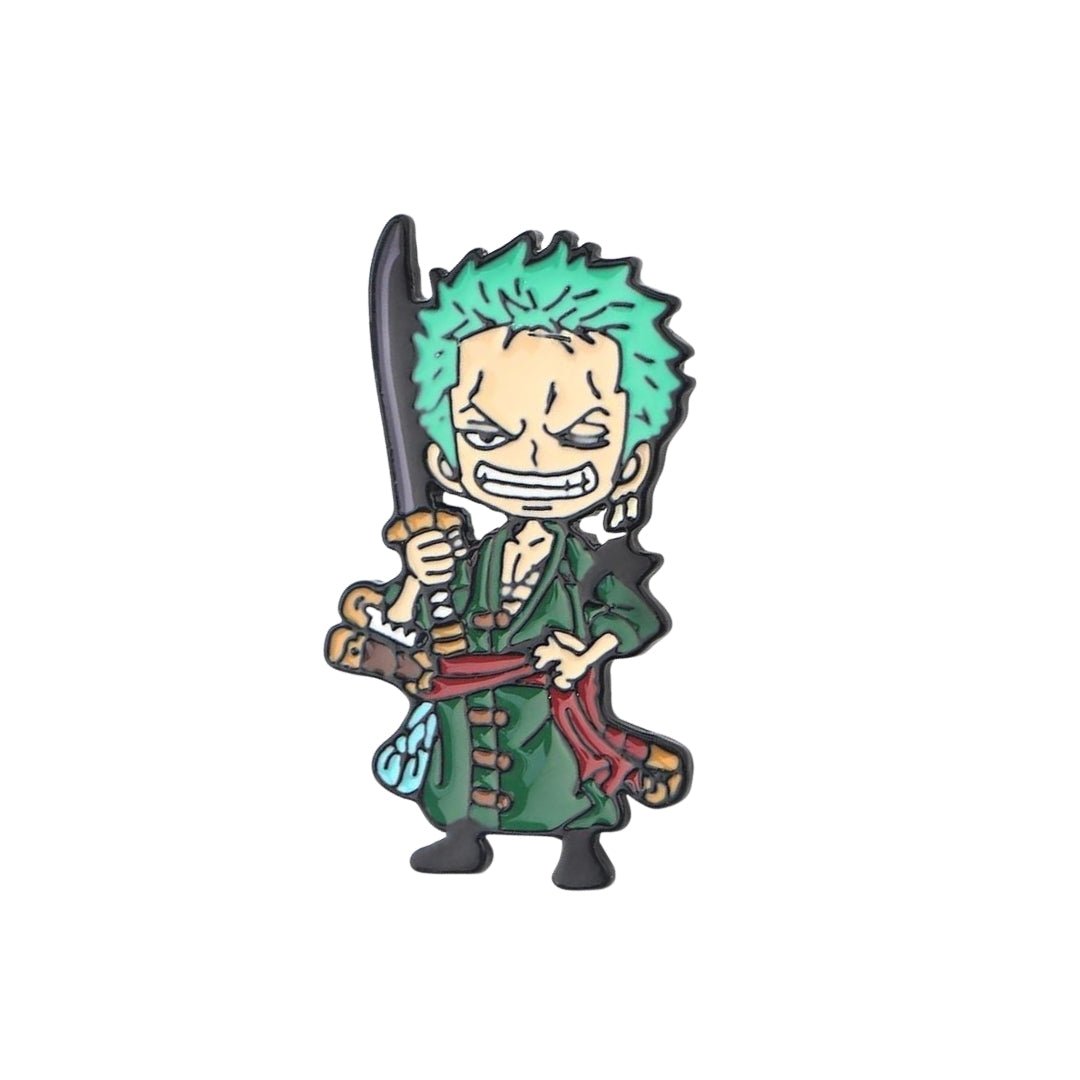 Broche / Pin Zoro Sonriente Con Katana - One Piece