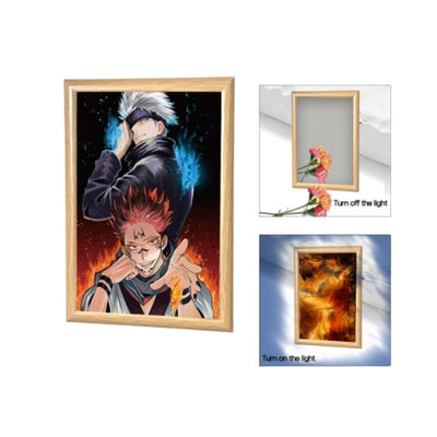 Cuadro Espejo Iluminador Gojo Y Sukuna - Jujutsu Kaisen