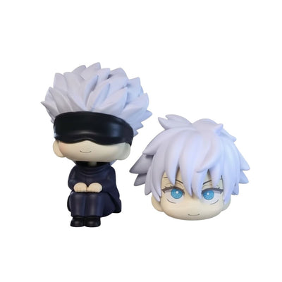 Figura Gojo Sentado Con Cabeza Intercambiable - Jujutsu Kaisen