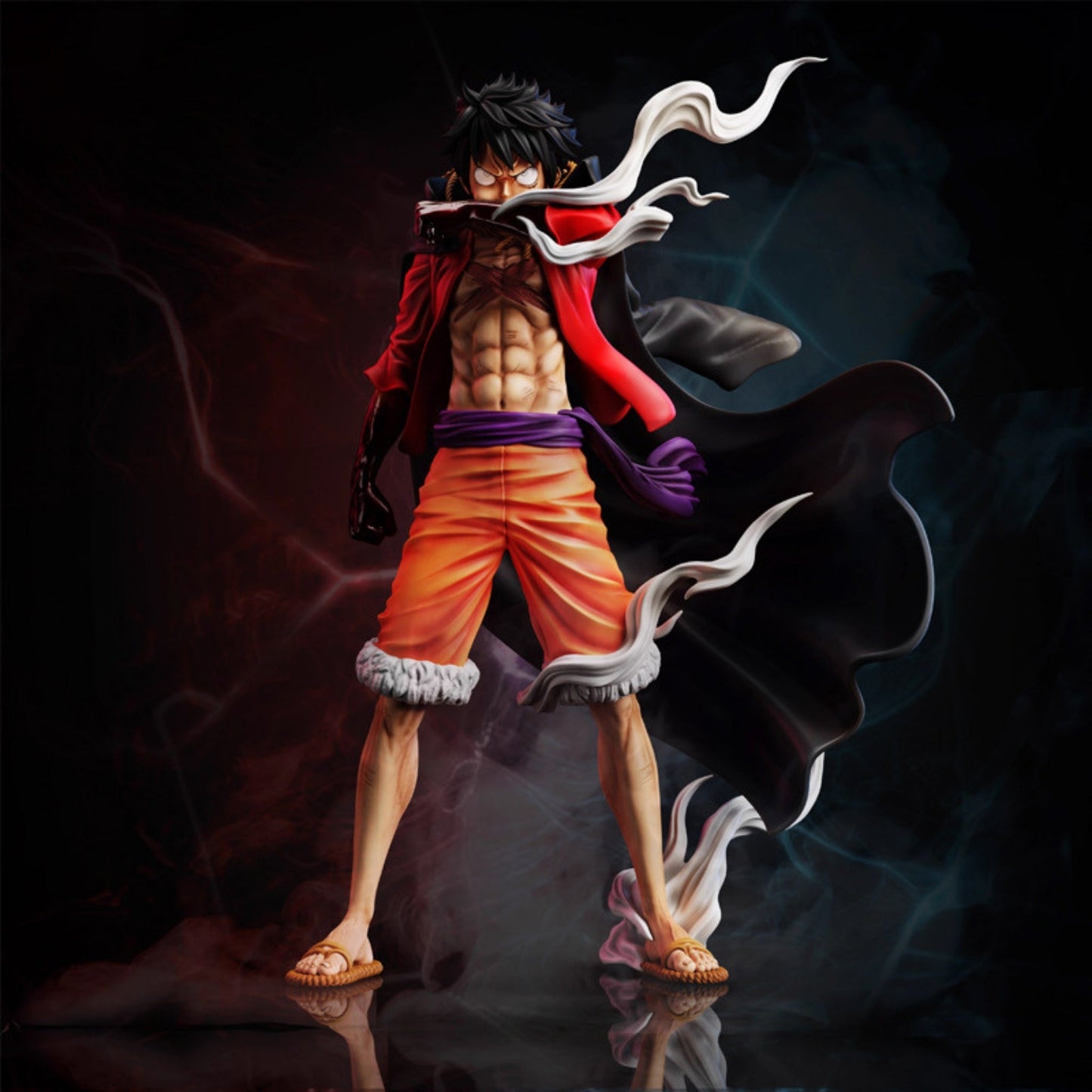 Figura Luffy Con Capa Negra - One Piece