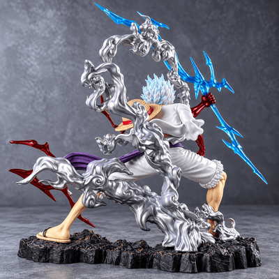 Figura Luffy Gear 5 Con Rayo (Mano Roja) - One Piece / REPLICA