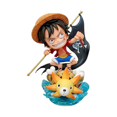 Figura Luffy Sobre Thousand Sunny - One Piece