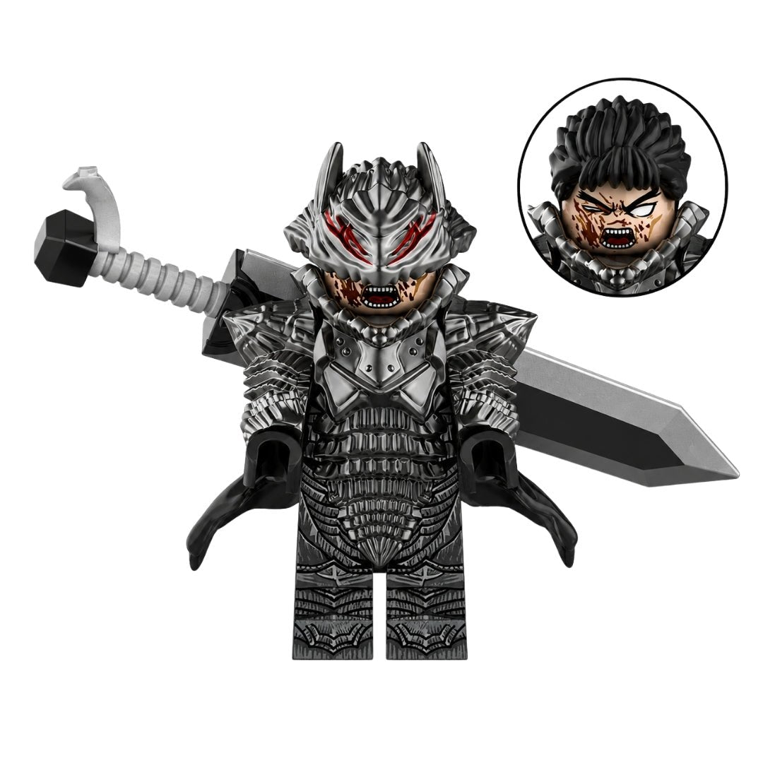 Figura Tipo Lego Guts Y Lobo De Hierro - Berserk / NO OFICIAL.