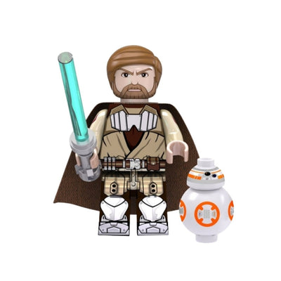 Figura Tipo Lego Obi Wan Y BB8 - Star Wars
