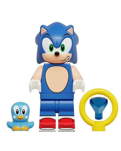 Figura Tipo Lego Sonic Con Anillo - Sonic / REPLICA