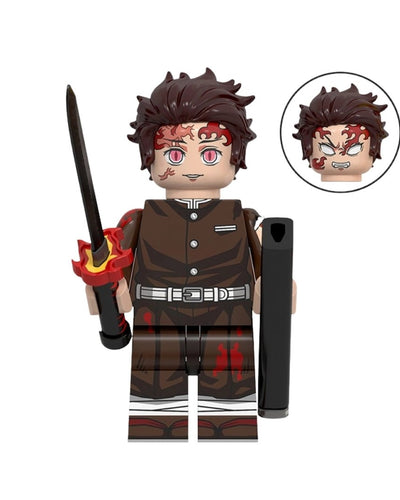 Figura Tipo Lego Tanjiro Forma Demonio - Demon Slayer / REPLICA
