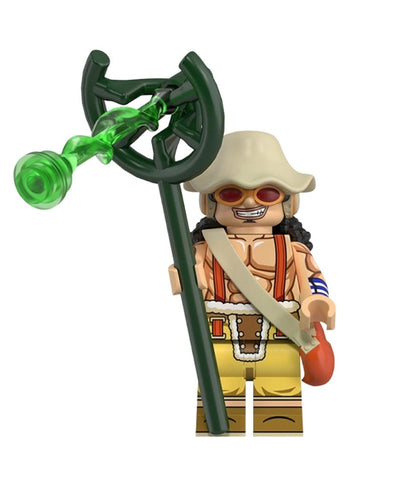 Figura Tipo Lego Usopp Con Resortera - One Piece / REPLICA