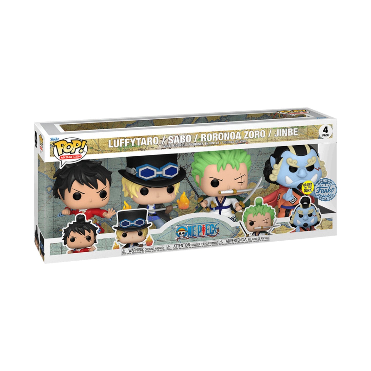 Funko Pop 4pack One Piece (Luffytaro - Sabo - Roronoa Zoro - Jinbe) - One Piece