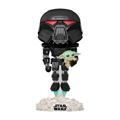 Funko Pop Dark Trooper With Grogu GITD EE Exclusive #488 - Star Wars The Mandalorian