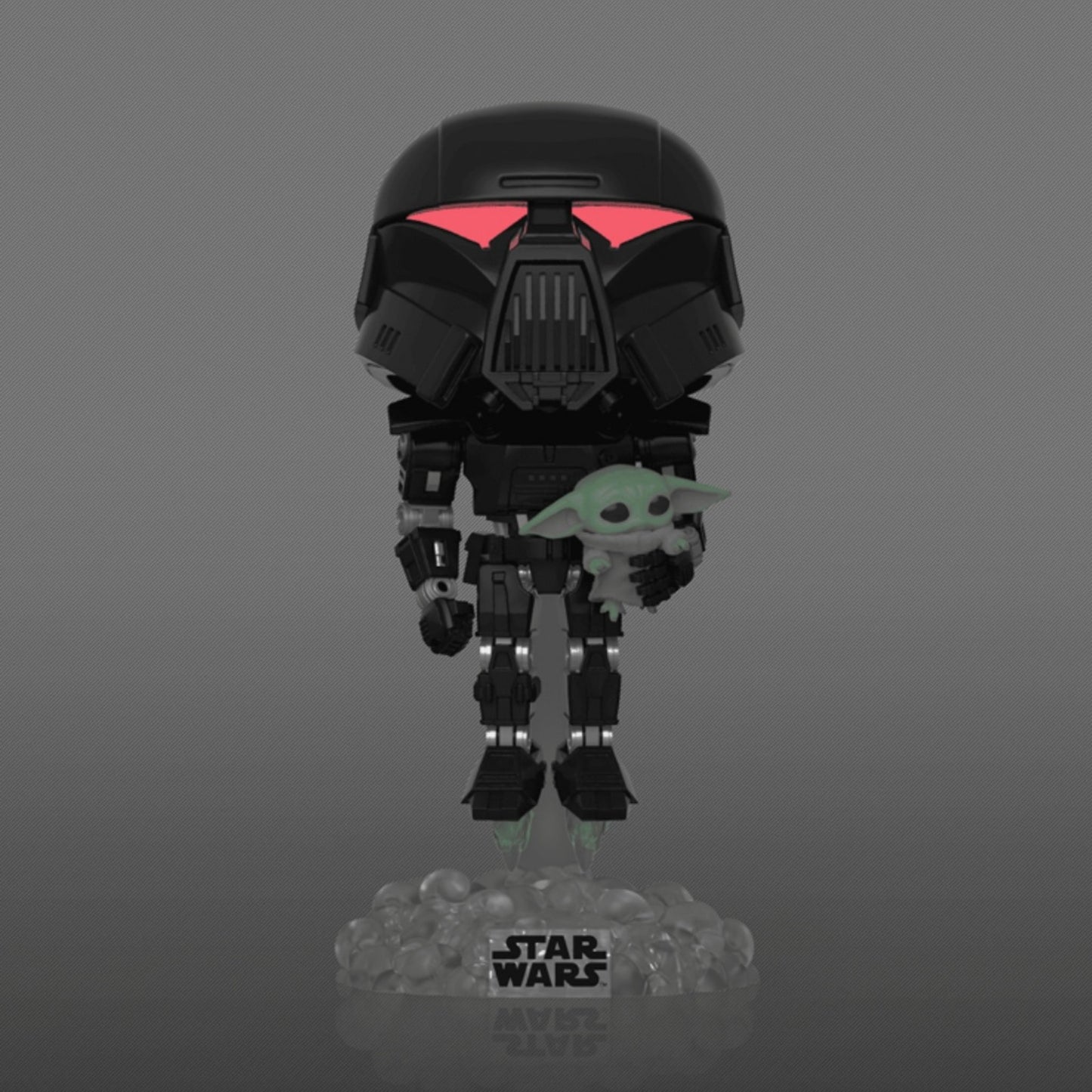 Funko Pop Dark Trooper With Grogu Gitd Special Edition #488 - Star Wars The Mandalorian