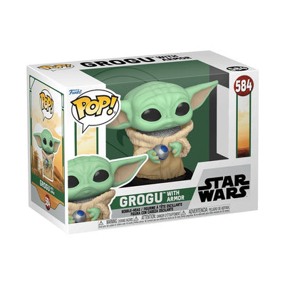 Funko Pop Grogu Whit Armor #584 - Star Wars Book Of Boba Fett