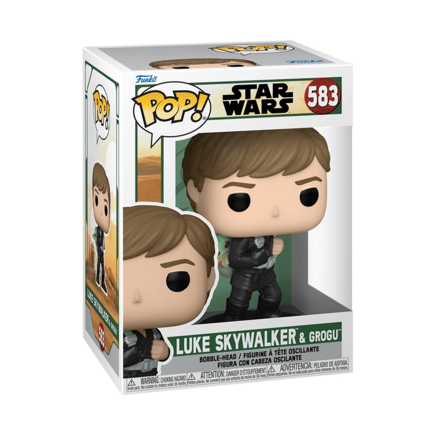 Funko Pop Luke Skywalker And Grogu #583 - Star Wars The Mandalorian