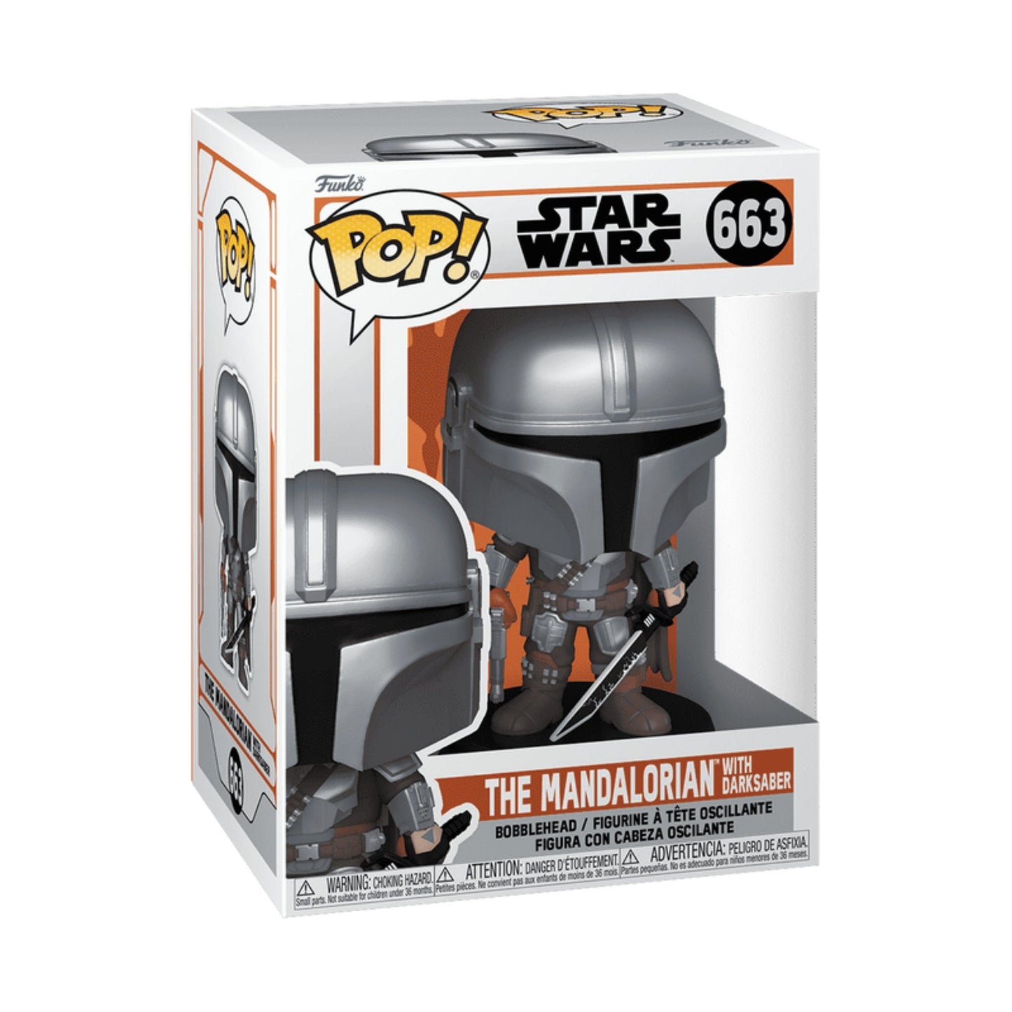 Funko Pop The Mandalorian With Darksabe #663 - Star Wars The Mandalorian