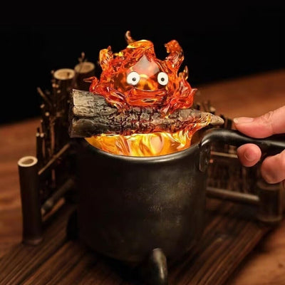 Lampara Calcifer En Caldero - El Castillo Ambulante