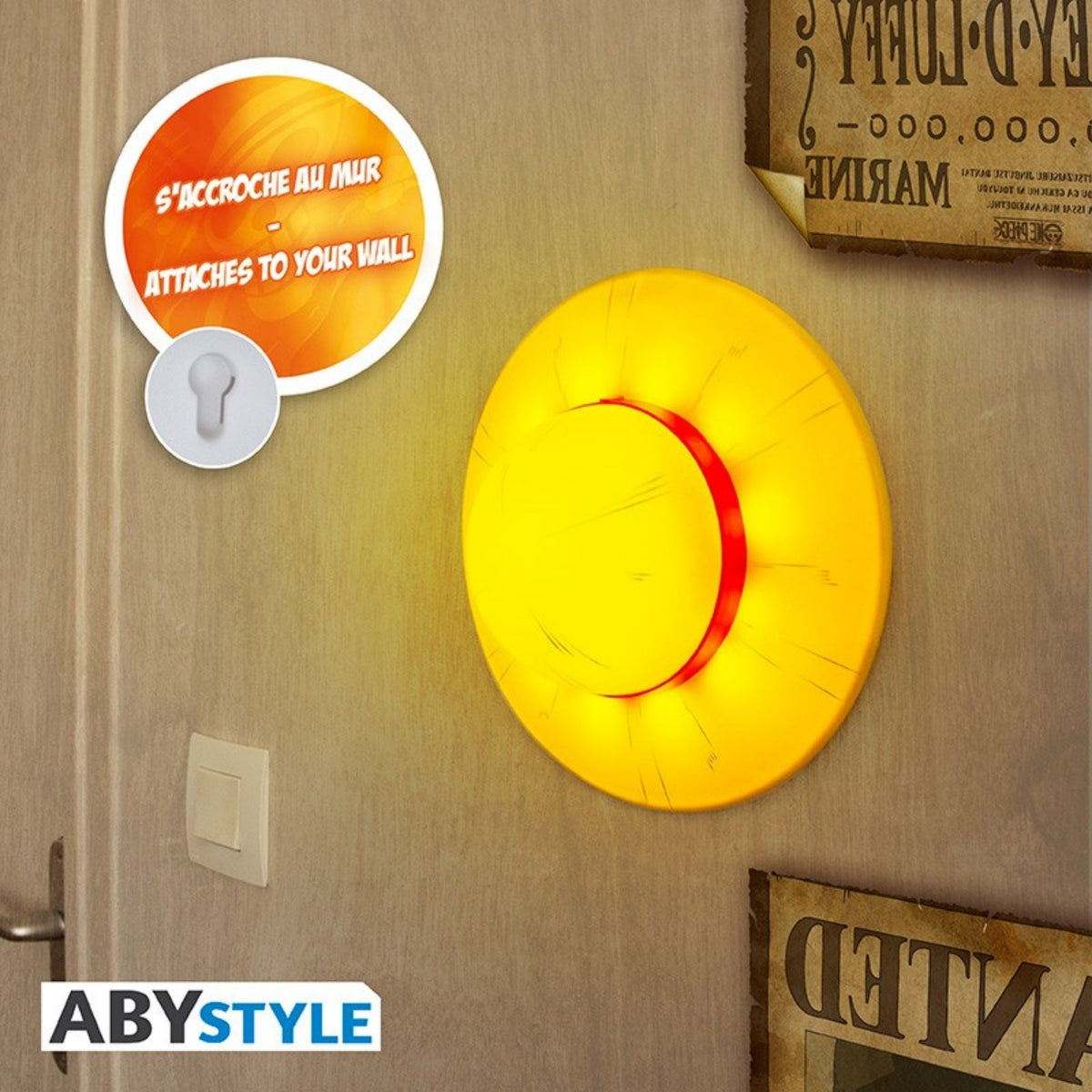 Lampara De Noche Led Sombrero De Paja Luffy Abysse - One Piece