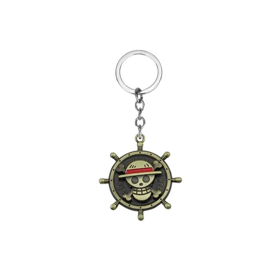 Llavero Calavera One Piece Giratorio - Plata