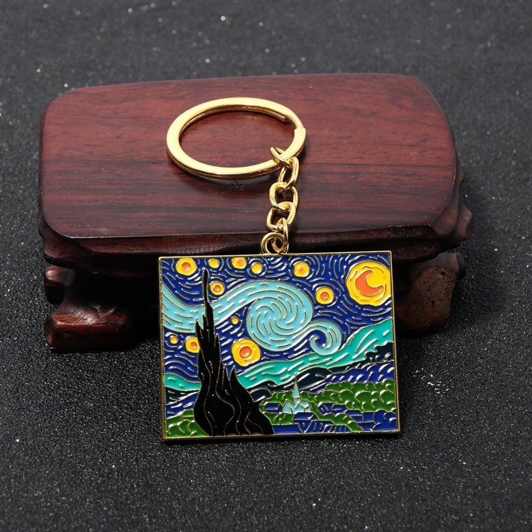 Llavero Cuadro La Noche Estrellada De Vincent Van Gogh