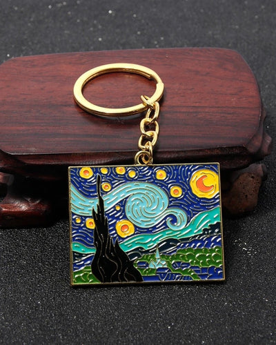 Llavero Cuadro La Noche Estrellada De Vincent Van Gogh alternativo