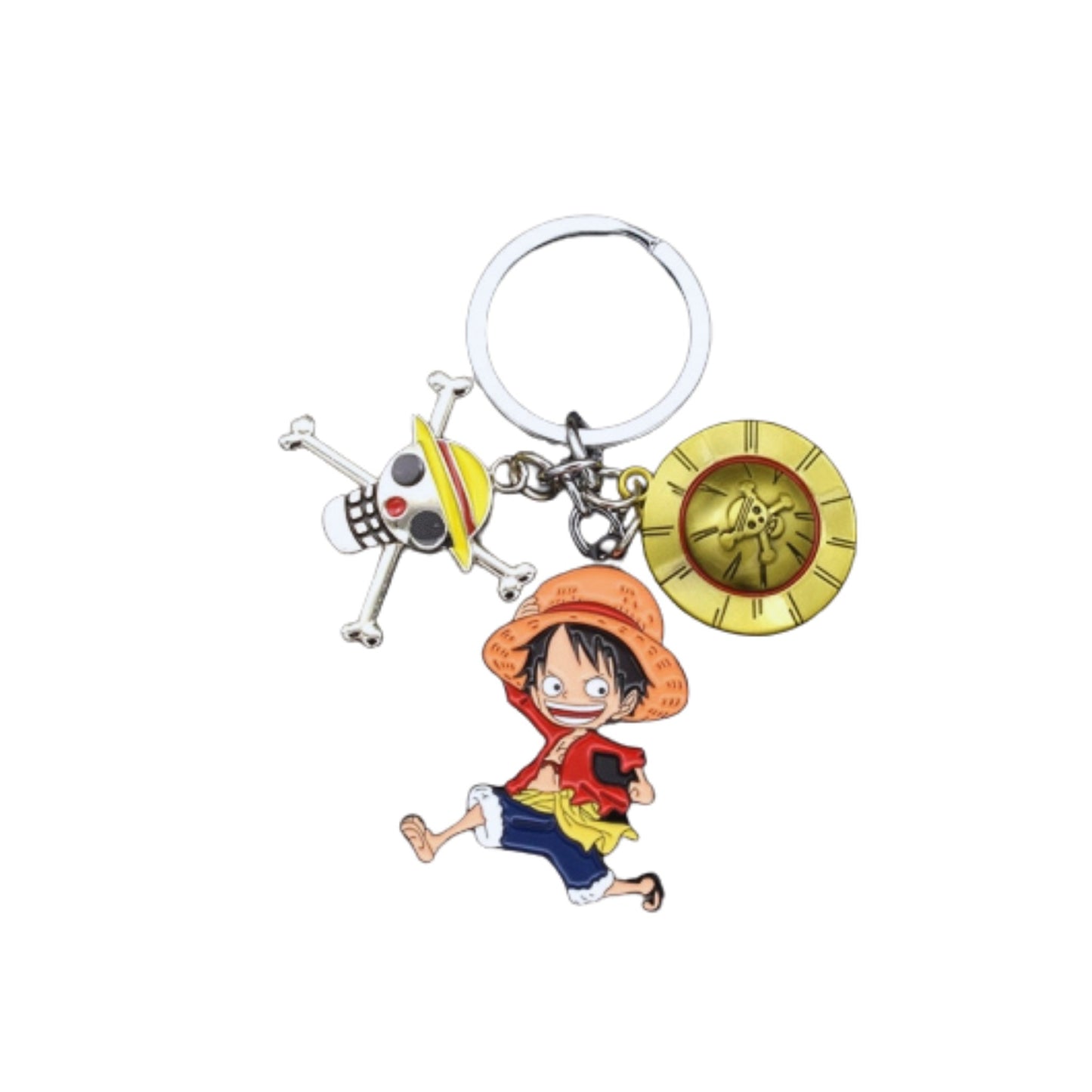 Llavero Multidijes Luffy, Calavera Y Sombrero - One Piece