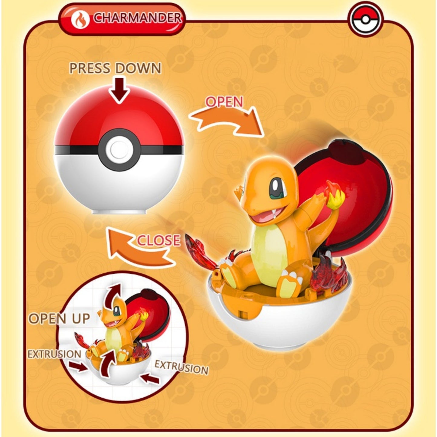 Pokebola Charmander - Pokemon