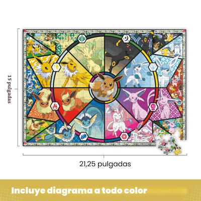 PREVENTA - Puzzle (Rompecabezas) Evoluciones Eevee 500 Piezas - Pokemon - [Entrega de 10 a 12 días]