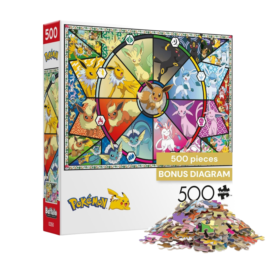 PREVENTA - Puzzle (Rompecabezas) Evoluciones Eevee 500 Piezas - Pokemon - [Entrega de 10 a 12 días]