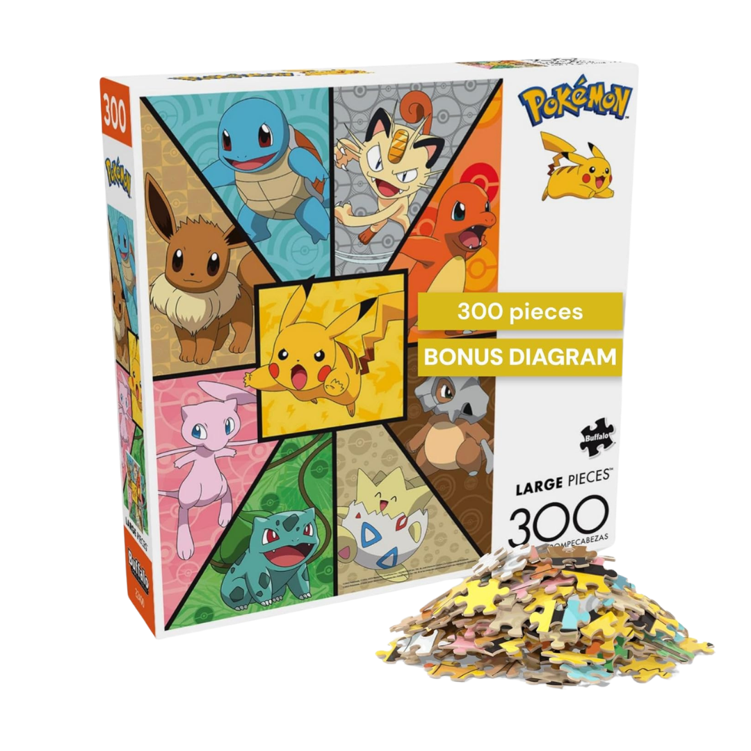 PREVENTA - Puzzle (Rompecabezas) Kanto Pokemon 300 Piezas - Pokemon - [Entrega de 10 a 12 días]