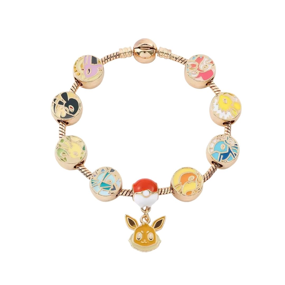 Pulsera Con Charms Evoluciones Eevee (Circular) - Pokemon