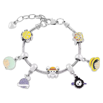 Pulsera Con Charms One Piece (Brook) Plateada - One Piece