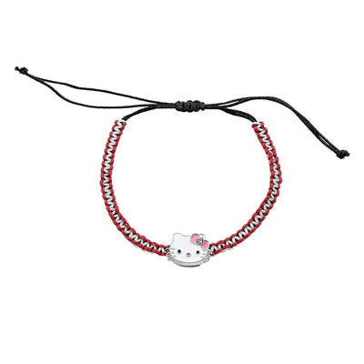 Pulsera De Cuerda Ajustable Hello Kitty Roja - Sanrio