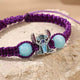 Pulsera De Cuerda Ajustable Stitch Morada - Lilo Y Stitch