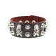 Pulsera Gruesa Calaveras Cafe Oscuro