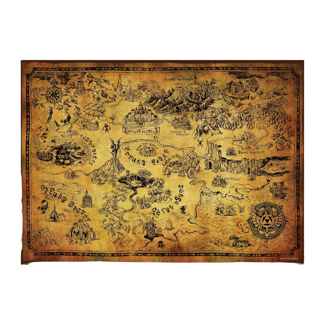 PREVENTA - Puzzle (Rompecabezas) Mapa Hyrule 1000 piezas - The Legend Of Zelda - [Entrega de 10 a 12 días]